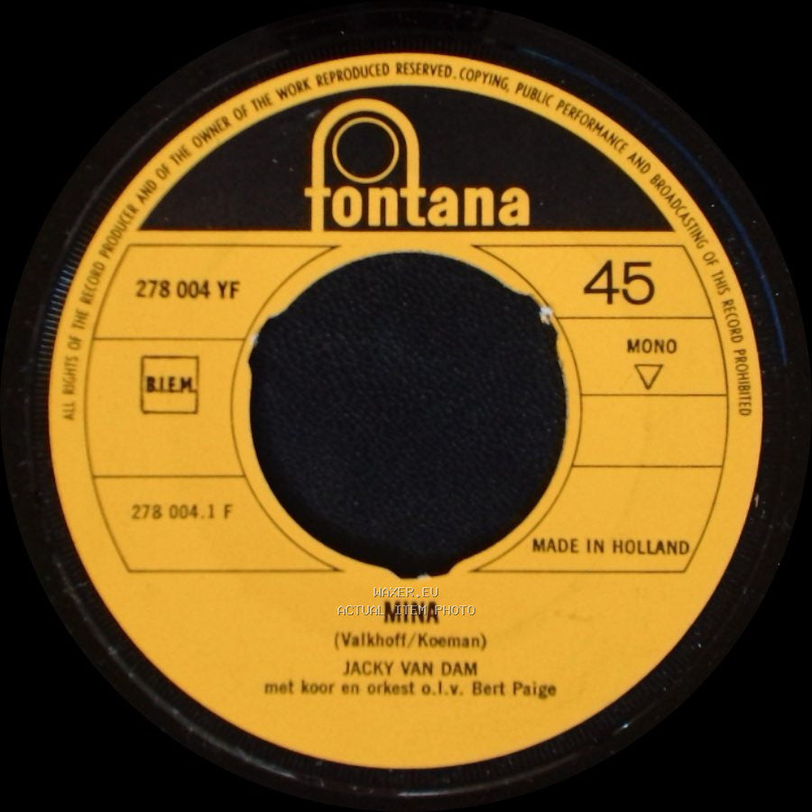 Jacky Van Dam - Mina / Madeleen side A