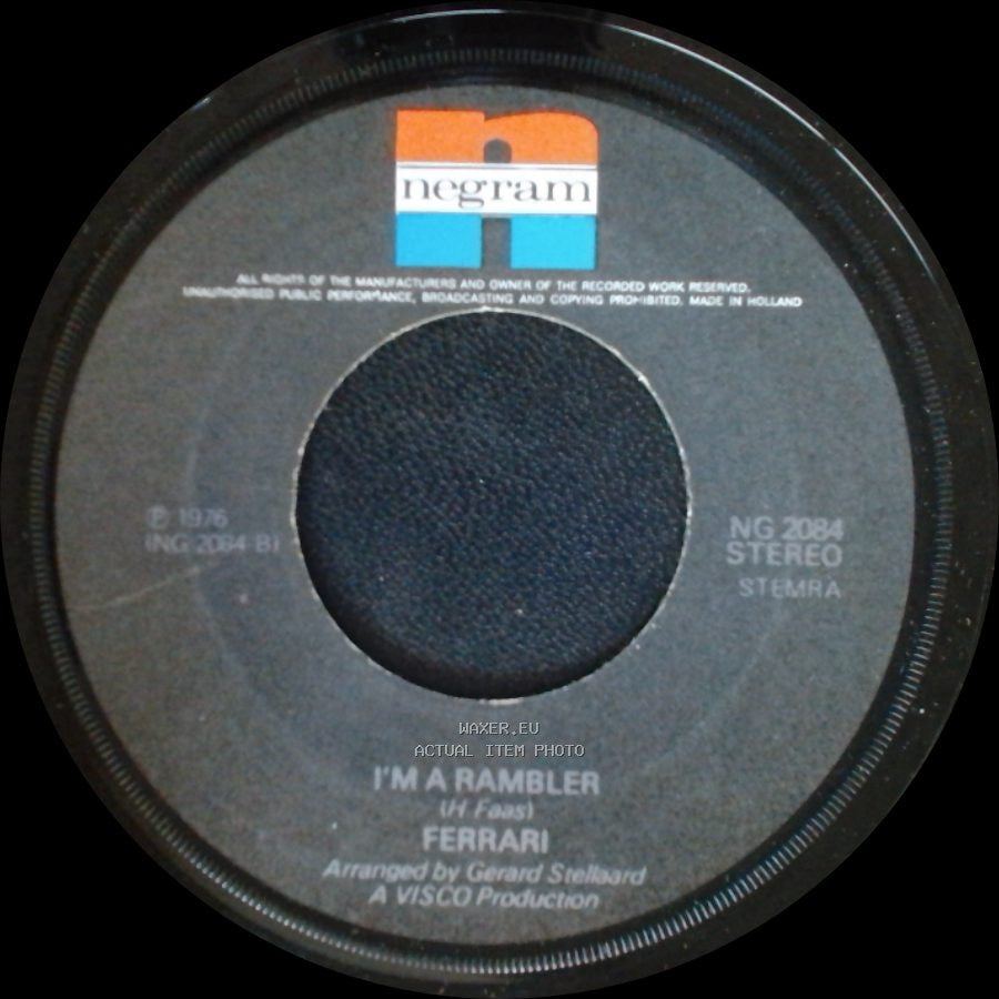 Ferrari - Sweet Love / I'm A Rambler side B