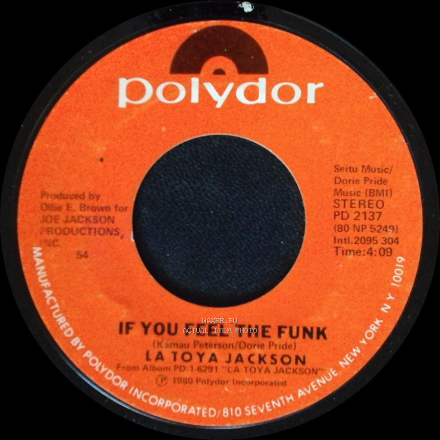 La Toya Jackson - If You Feel The Funk / Lovely Is She / Charming side A