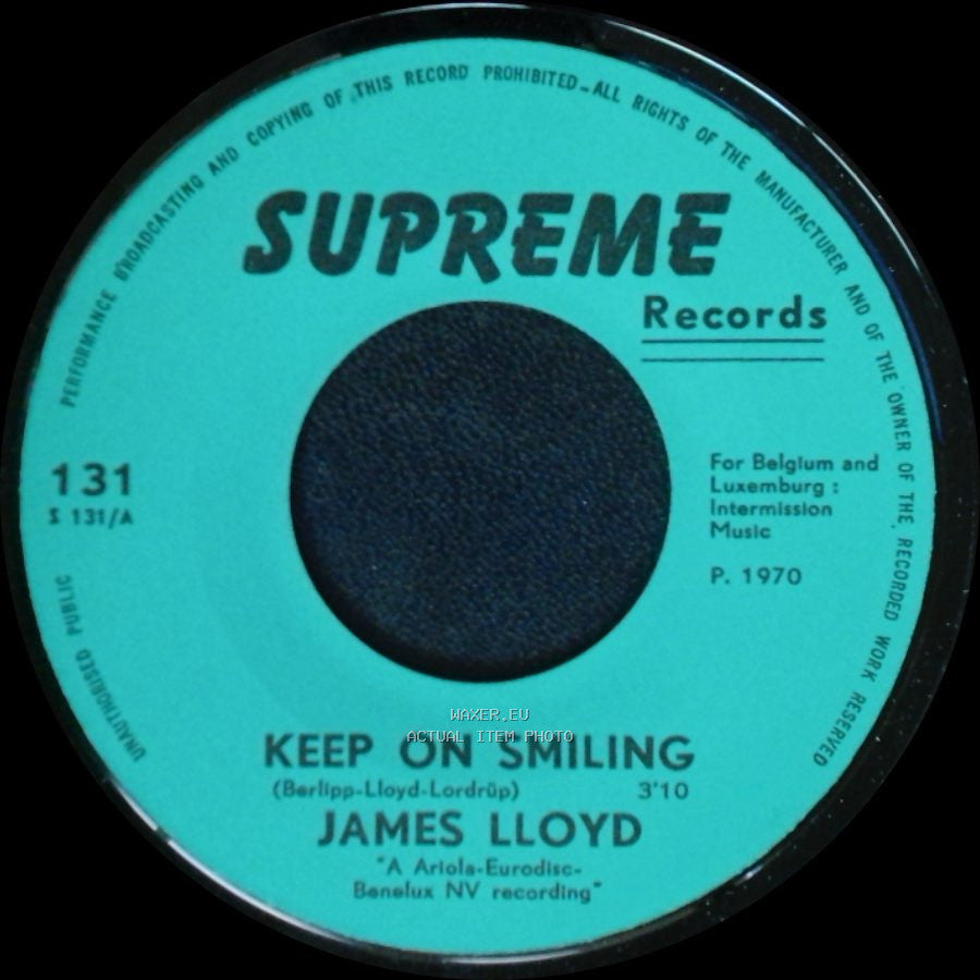 James Lloyd - Keep On Smiling / If You Belong To Me side A