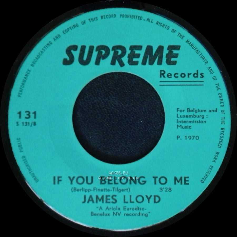 James Lloyd - Keep On Smiling / If You Belong To Me side B