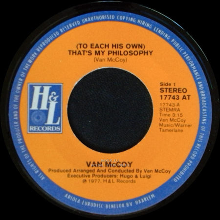 Van Mccoy - (To Each His Own) That's My Philosophy / The Walk side A