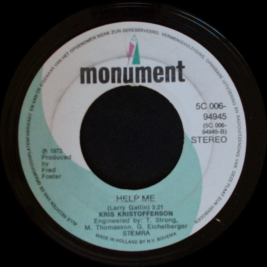 Kris Kristofferson - Why Me / Help Me side B