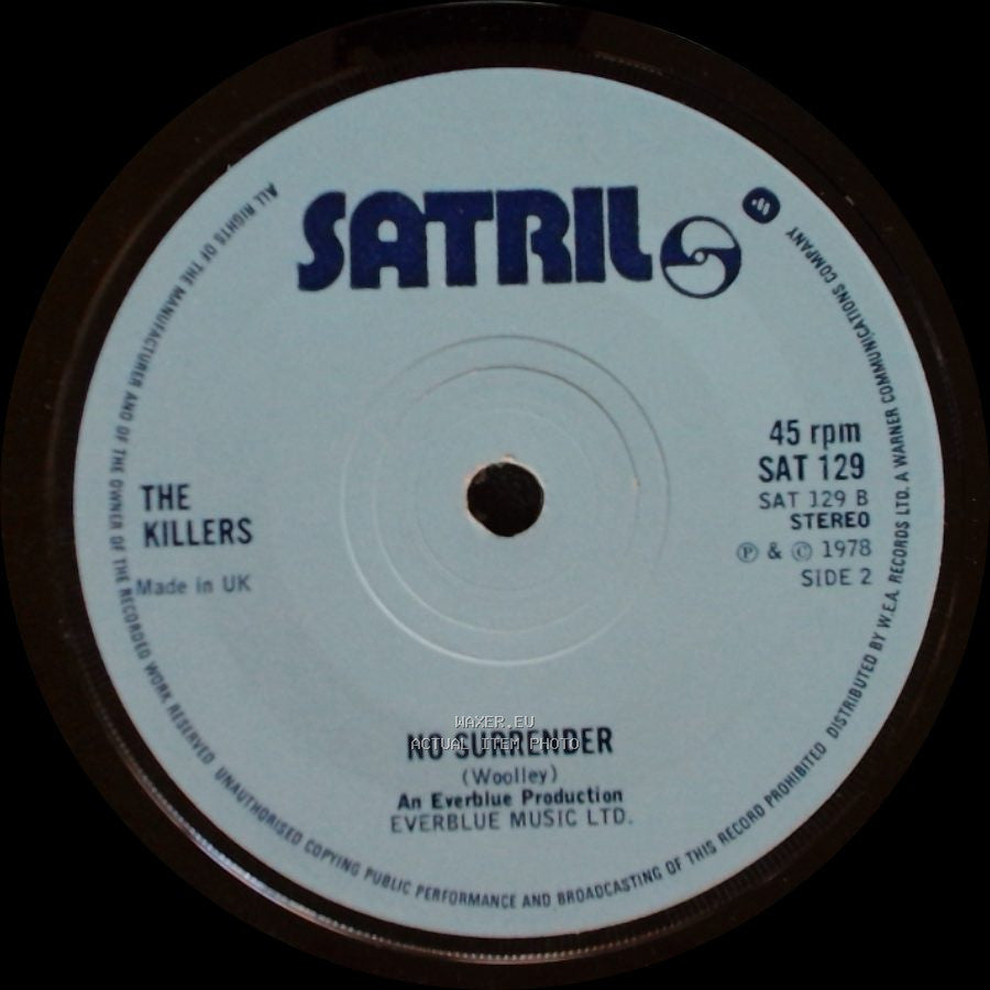 The Killers - Killer (On The Dance Floor) / No Surrender side B
