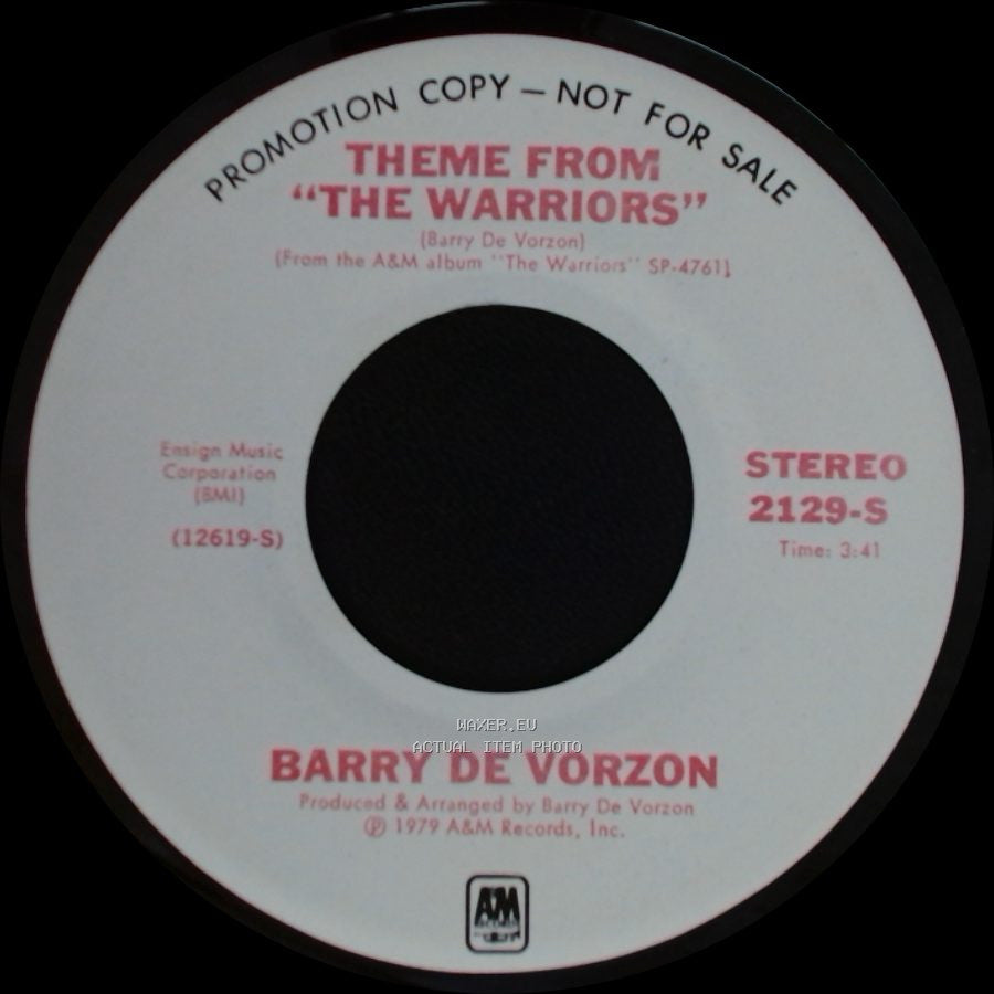 Barry De Vorzon - Theme From "The Warriors" / Theme From "The Warriors" side A