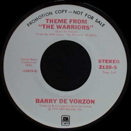 Barry De Vorzon - Theme From "The Warriors" / Theme From "The Warriors" side A