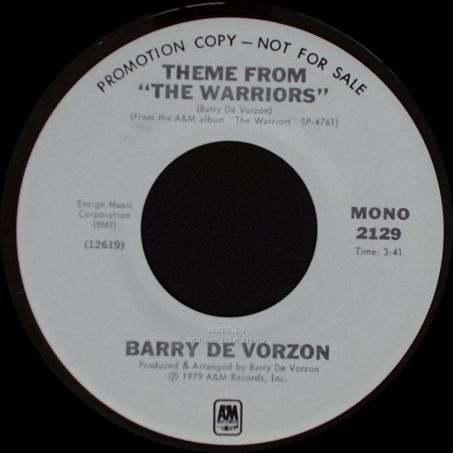 Barry De Vorzon - Theme From "The Warriors" / Theme From "The Warriors" side B