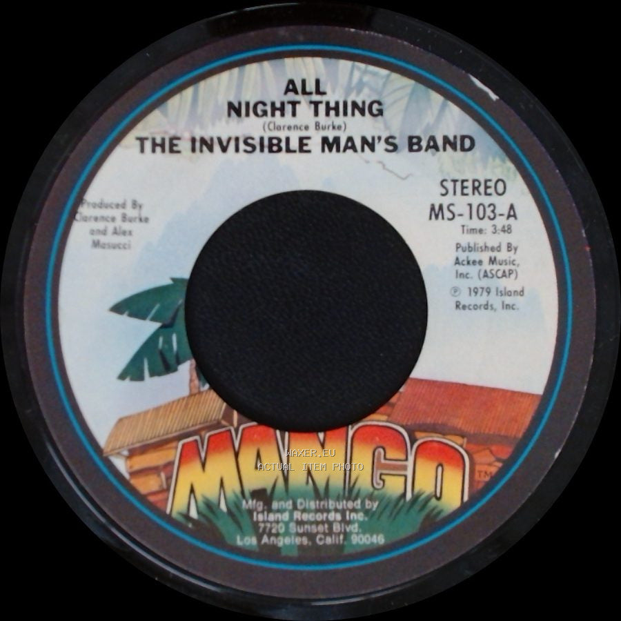 The Invisible Man's Band - All Night Thing (Instrumental) / All Night Thing side B