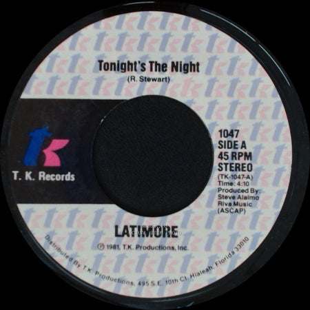 Latimore - Tonight's The Night / Out To Get'cha side A