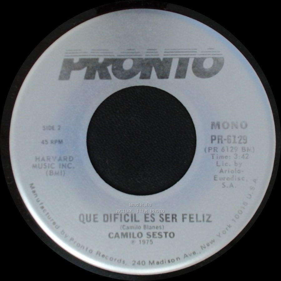 Camilo Sesto - Melina / Que Dificil Es Ser Feliz side B