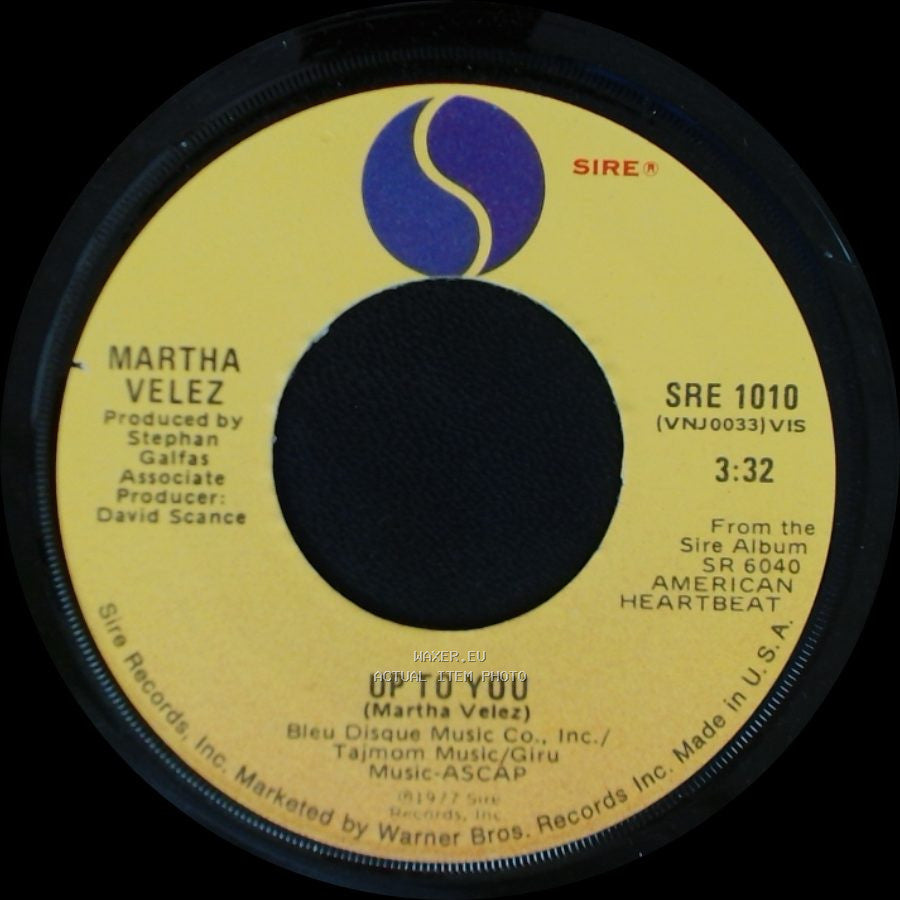 Martha Velez - Up To You / When You Were Beautiful side A