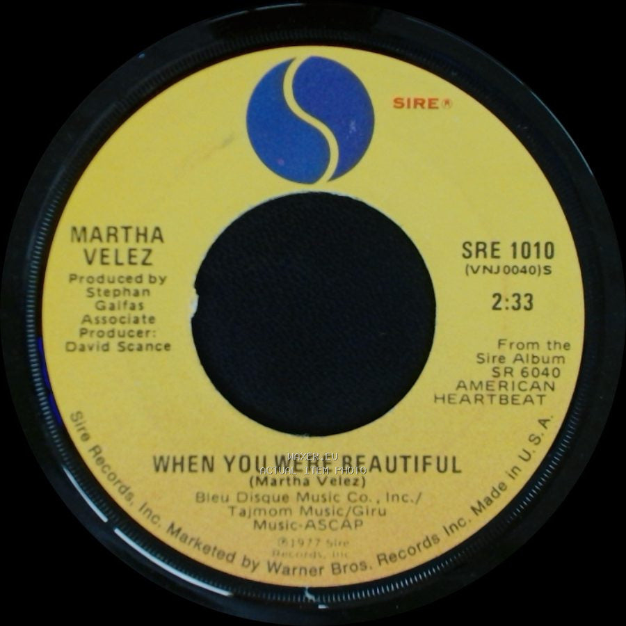 Martha Velez - Up To You / When You Were Beautiful side A