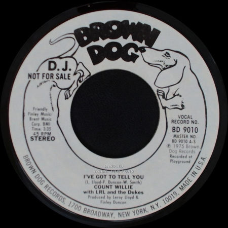 Count Willie With Lrl And The Dukes - I've Got To Tell You / I've Got To Tell You side B