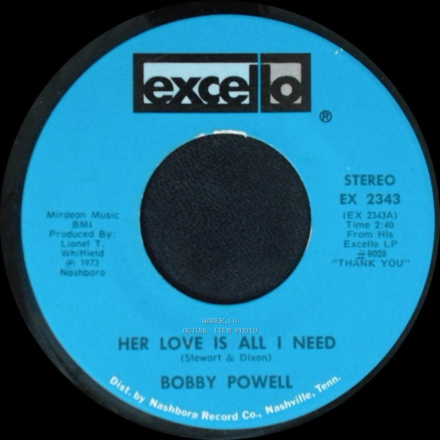Bobby Powell - Crazy Love / Her Love Is All I Need side B