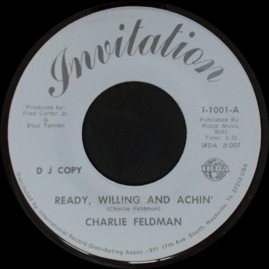 Charlie Feldman - Ready, Willing And Achin' / Ready, Willing And Achin' side A