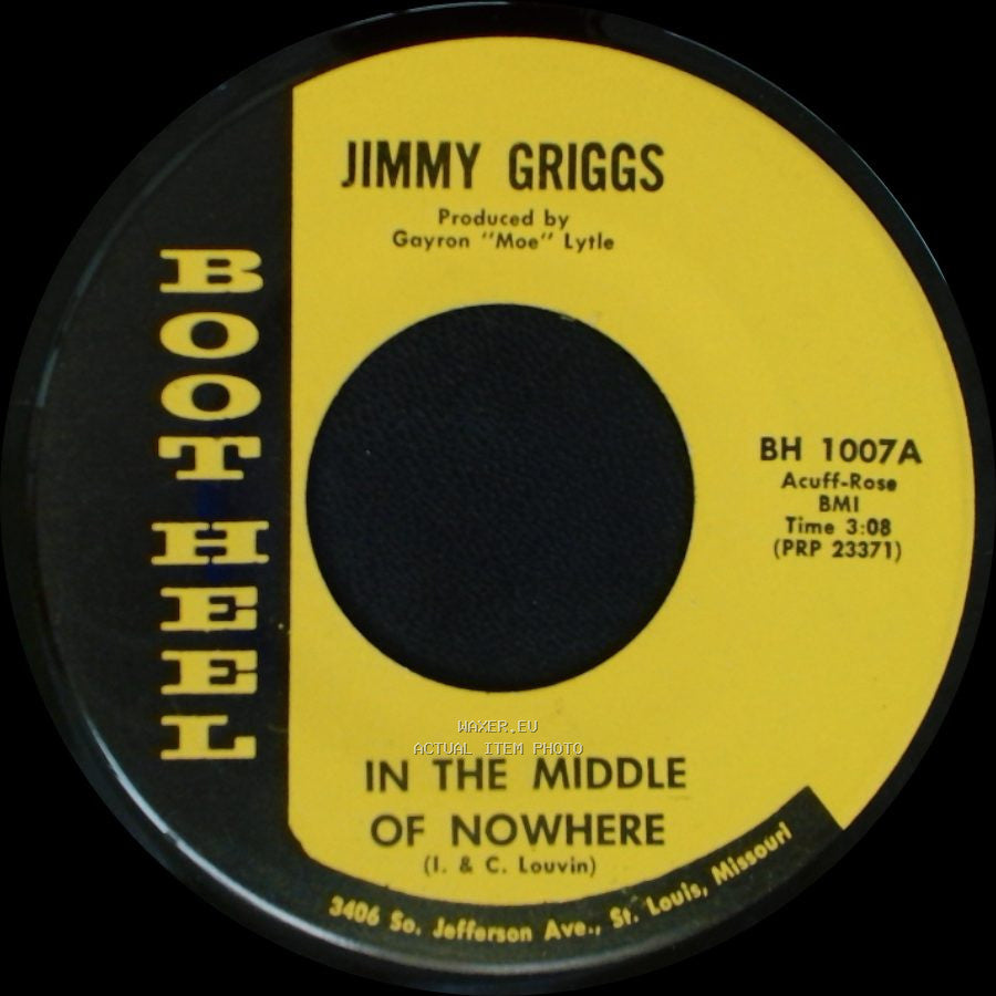 Jimmy Griggs - I've Enjoyed As Much Of This As I Can Stand / In The Middle Of Nowhere side B