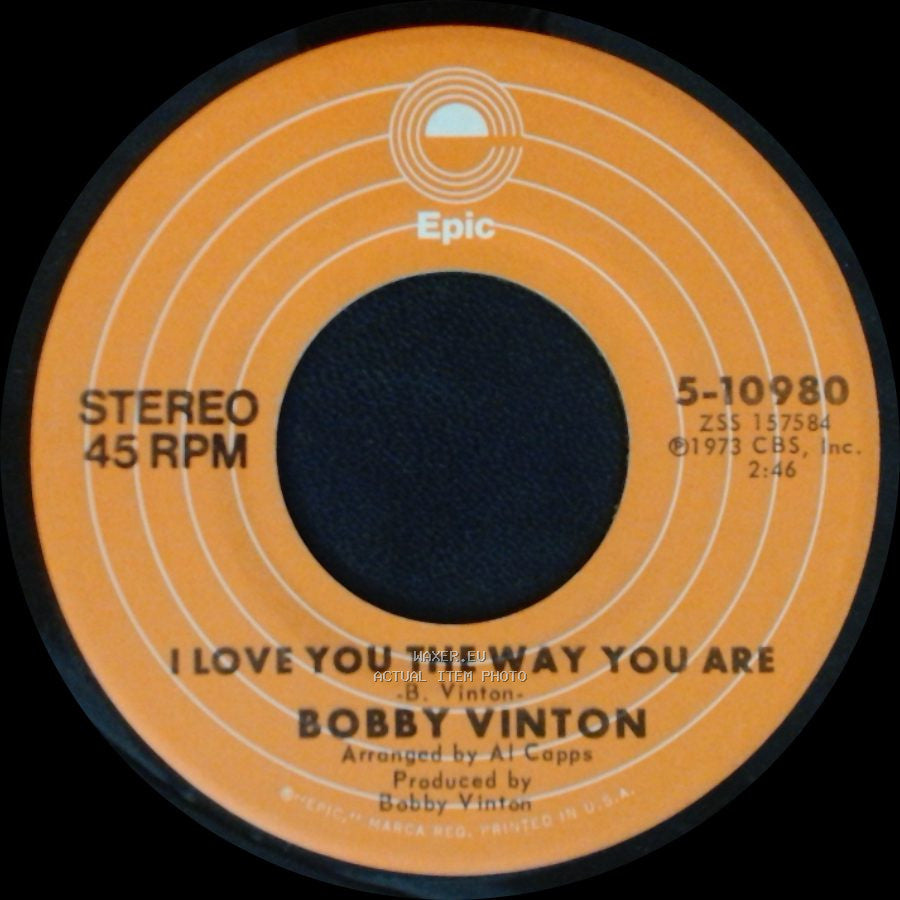 Bobby Vinton - I Love You The Way You Are / Hurt side A