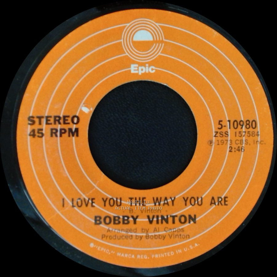 Bobby Vinton - I Love You The Way You Are / Hurt side B