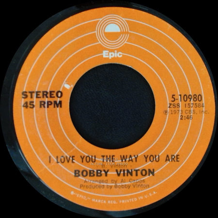 Bobby Vinton - I Love You The Way You Are / Hurt side B