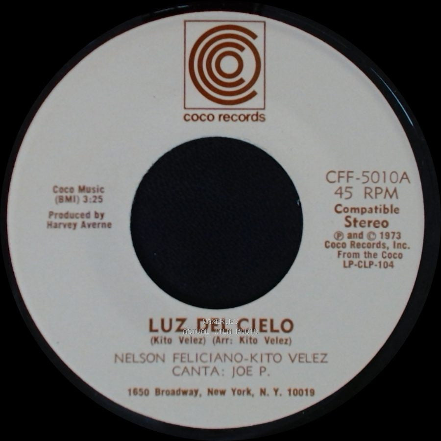 Nelson Feliciano-Kito Velez - Como A Cambiado Borinquen / Luz Del Cielo side B