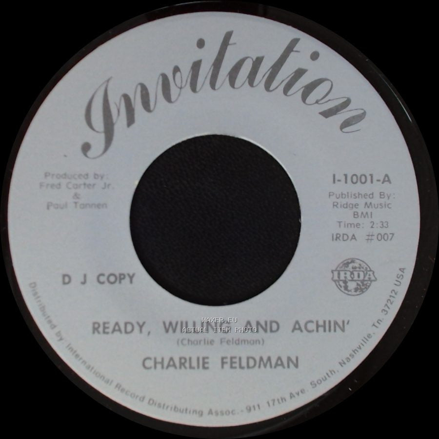 Charlie Feldman - Ready, Willing And Achin' / Ready, Willing And Achin' side A