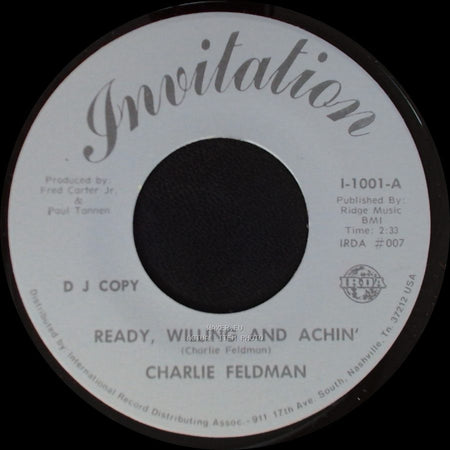 Charlie Feldman - Ready, Willing And Achin' / Ready, Willing And Achin' side A
