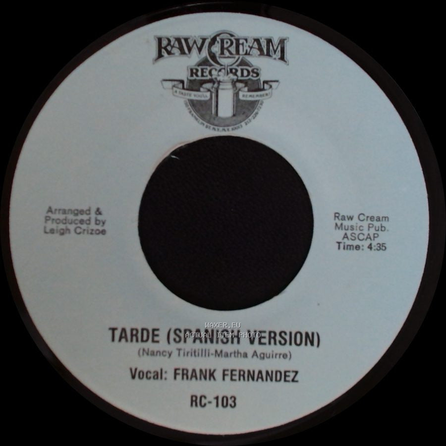 Frank Fernandez - Lately / Tarde (Spanish Version) side B