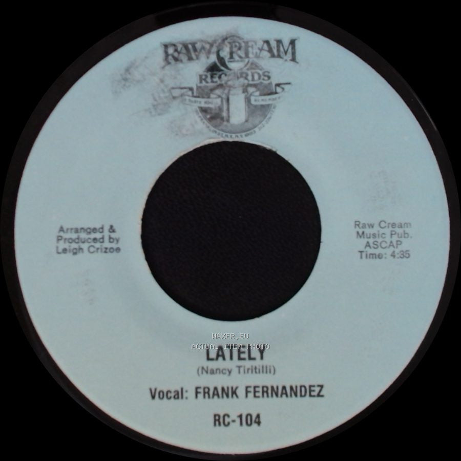 Frank Fernandez - Lately / Tarde (Spanish Version) side A