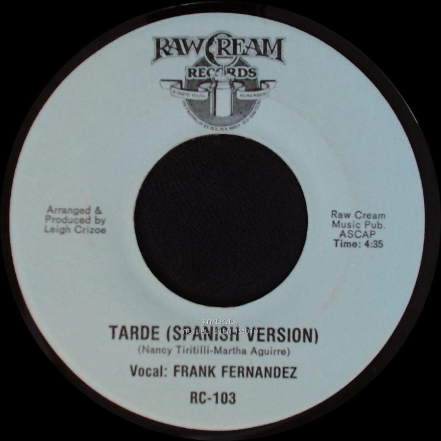 Frank Fernandez - Lately / Tarde (Spanish Version) side B