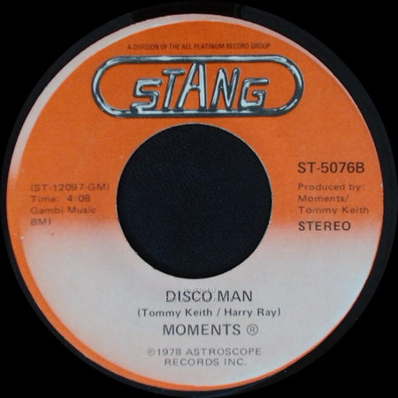Moments - Disco Man / Rain In My Backyard side A