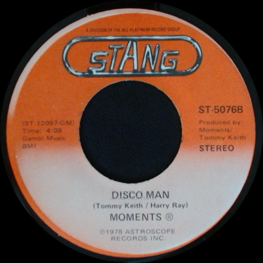 Moments - Disco Man / Rain In My Backyard side A