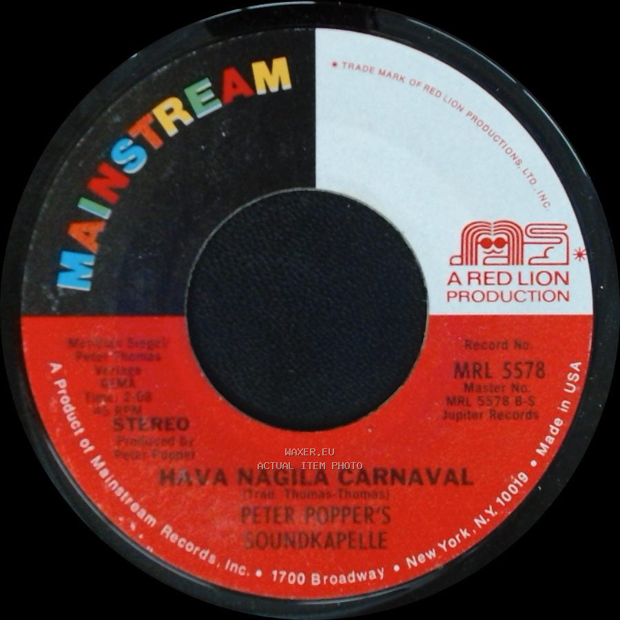 Peter Popper's Soundkapelle - Brasilia Carnaval / Hava Nagila Carnaval side B