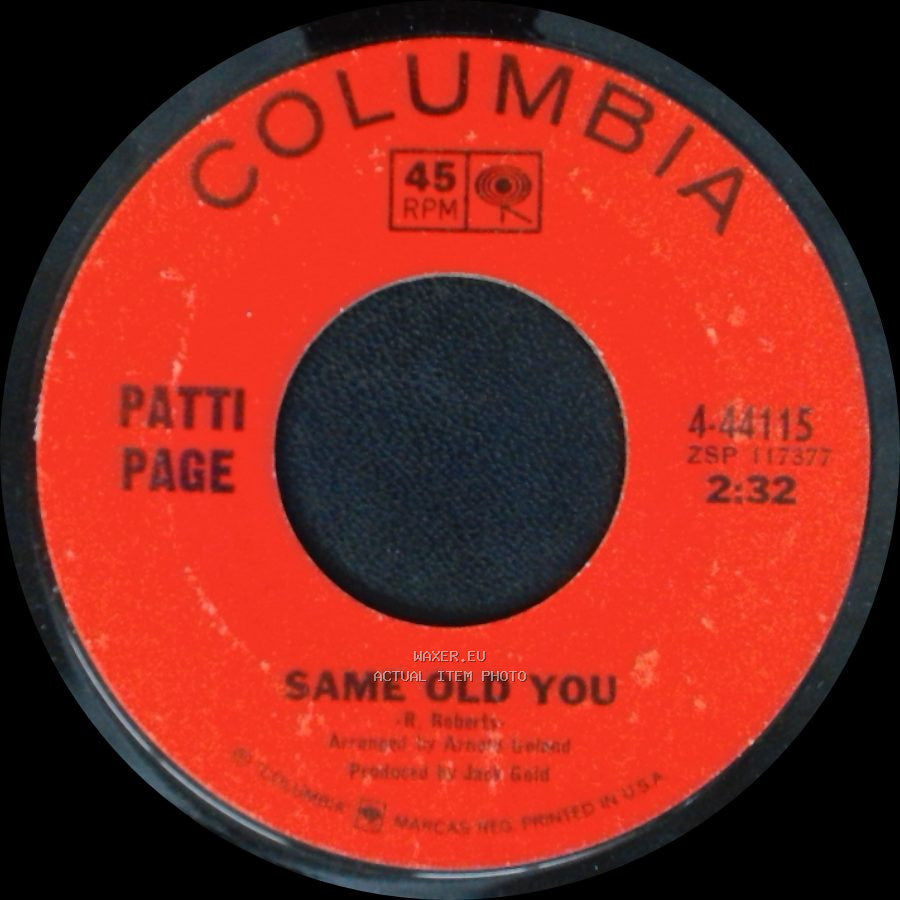 Patti Page - Same Old You / Walkin' - Just Walkin' side A