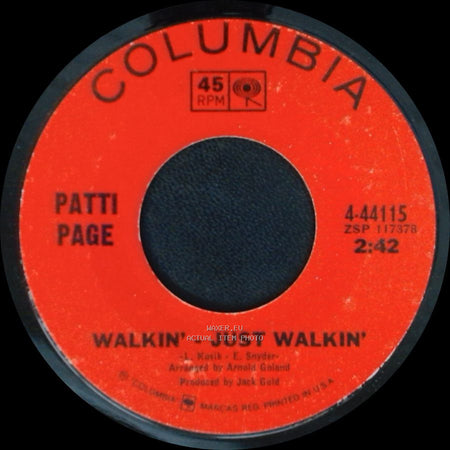 Patti Page - Same Old You / Walkin' - Just Walkin' side B