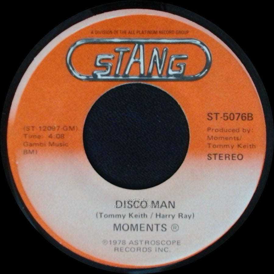 Moments - Disco Man / Rain In My Backyard side A