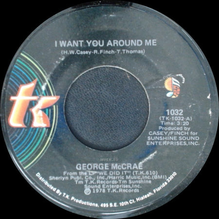 George Mccrae - I Want You Around Me / Are You Looking For Love side A