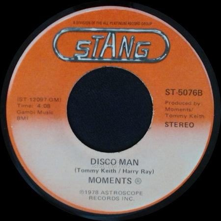 Moments - Disco Man / Rain In My Backyard side A