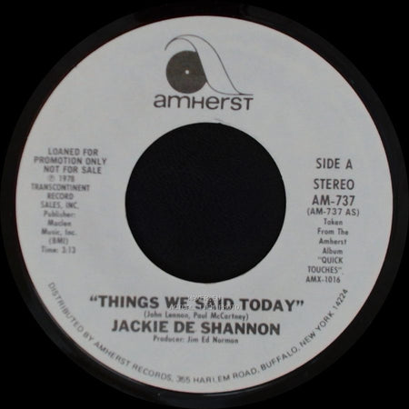 Jackie De Shannon - Things We Said Today / Things We Said Today side B