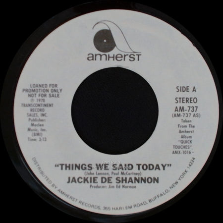Jackie De Shannon - Things We Said Today / Things We Said Today side B