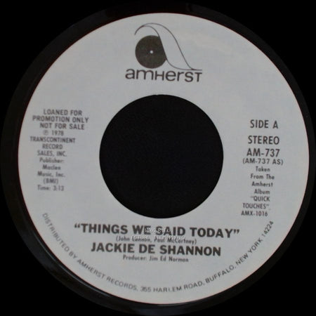 Jackie De Shannon - Things We Said Today / Things We Said Today side B