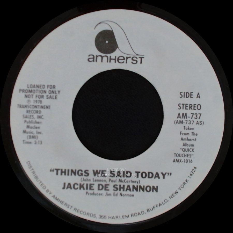 Jackie De Shannon - Things We Said Today / Things We Said Today side B