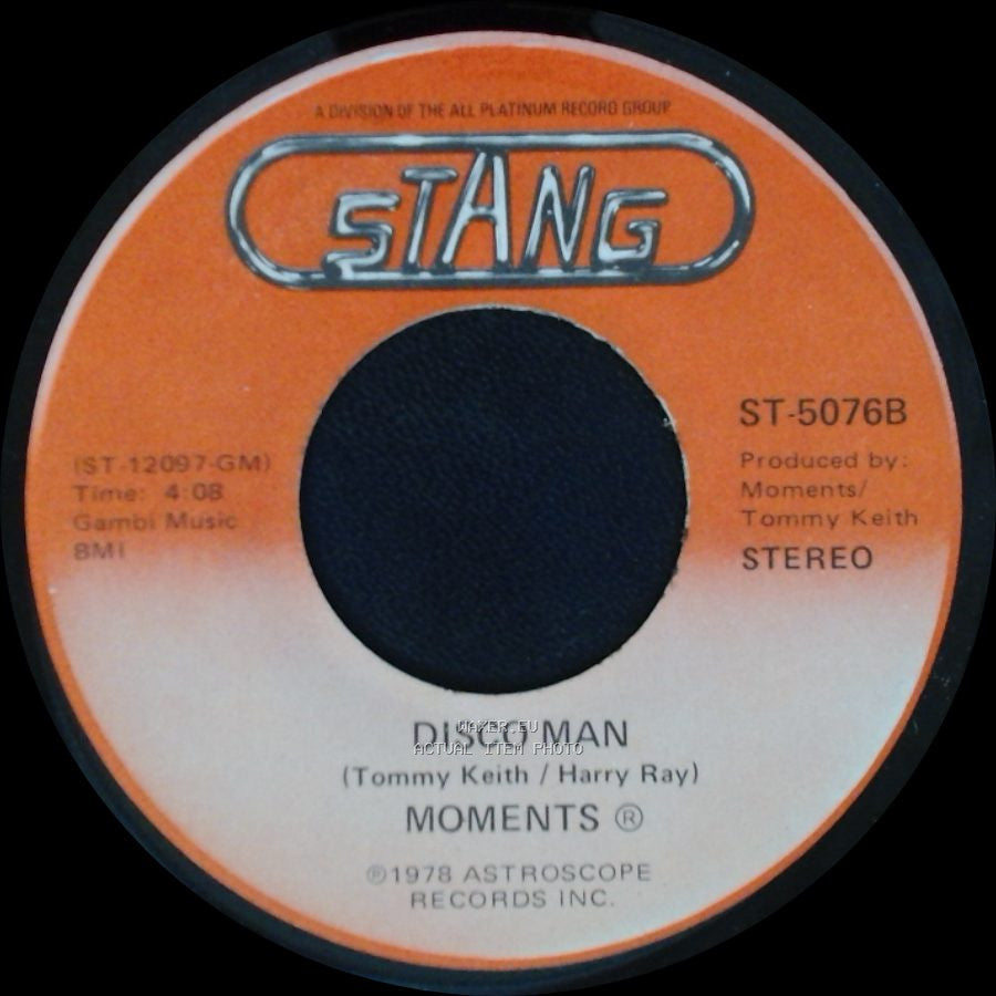 Moments - Disco Man / Rain In My Backyard side A