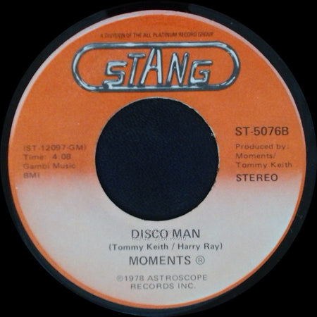 Moments - Disco Man / Rain In My Backyard side A