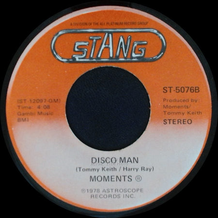 Moments - Disco Man / Rain In My Backyard side A