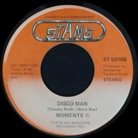 Moments - Disco Man / Rain In My Backyard side A
