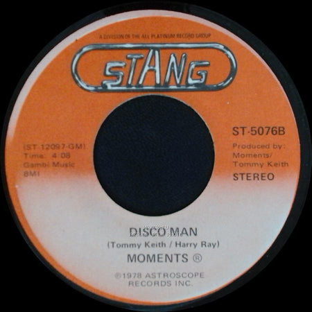 Moments - Disco Man / Rain In My Backyard side A