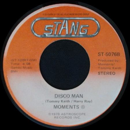 Moments - Disco Man / Rain In My Backyard side A