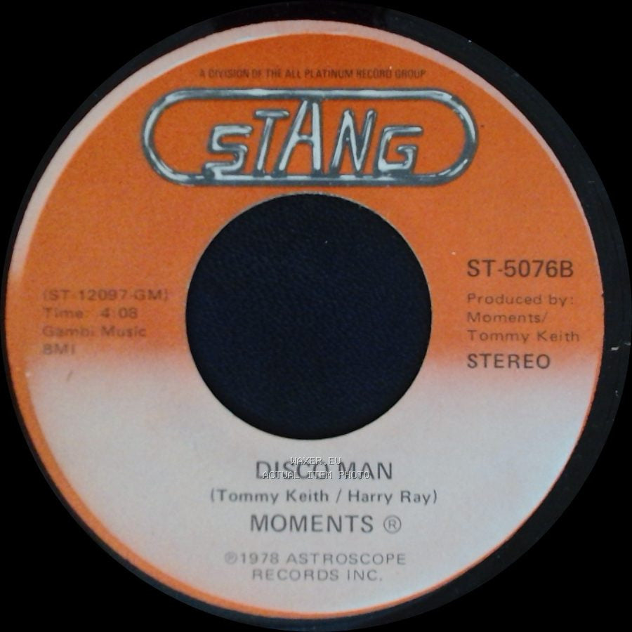 Moments - Disco Man / Rain In My Backyard side A