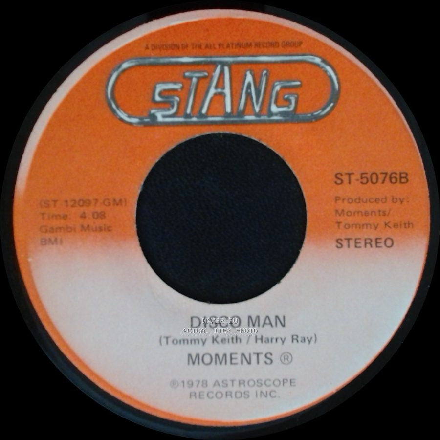 Moments - Disco Man / Rain In My Backyard side B