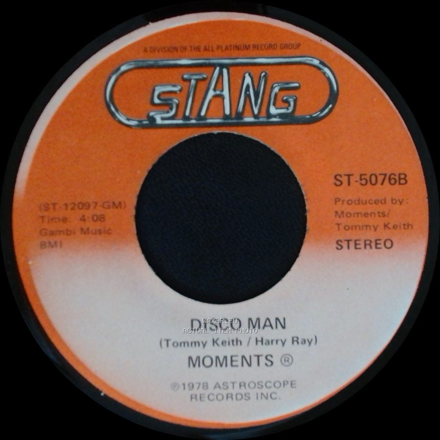 Moments - Disco Man / Rain In My Backyard side A